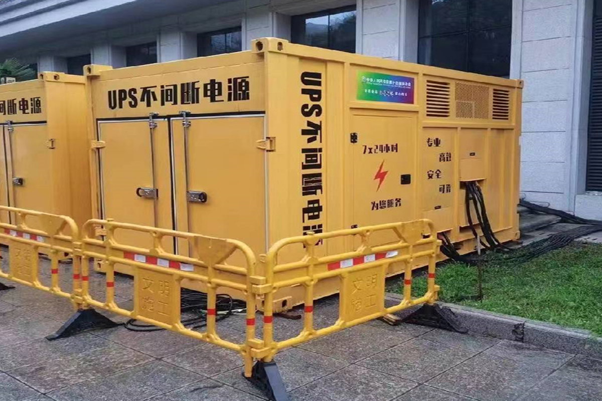 余姚发电机租赁施工现场